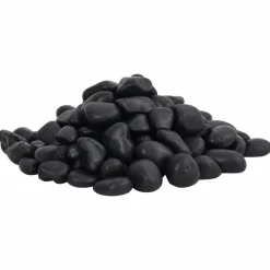 vidaXL Kiezelstenen gepolijst 2-5 cm 10 kg zwart