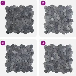 vidaXL Kiezeltegels Grijs 30 x 30 cm Rivierenkiezel