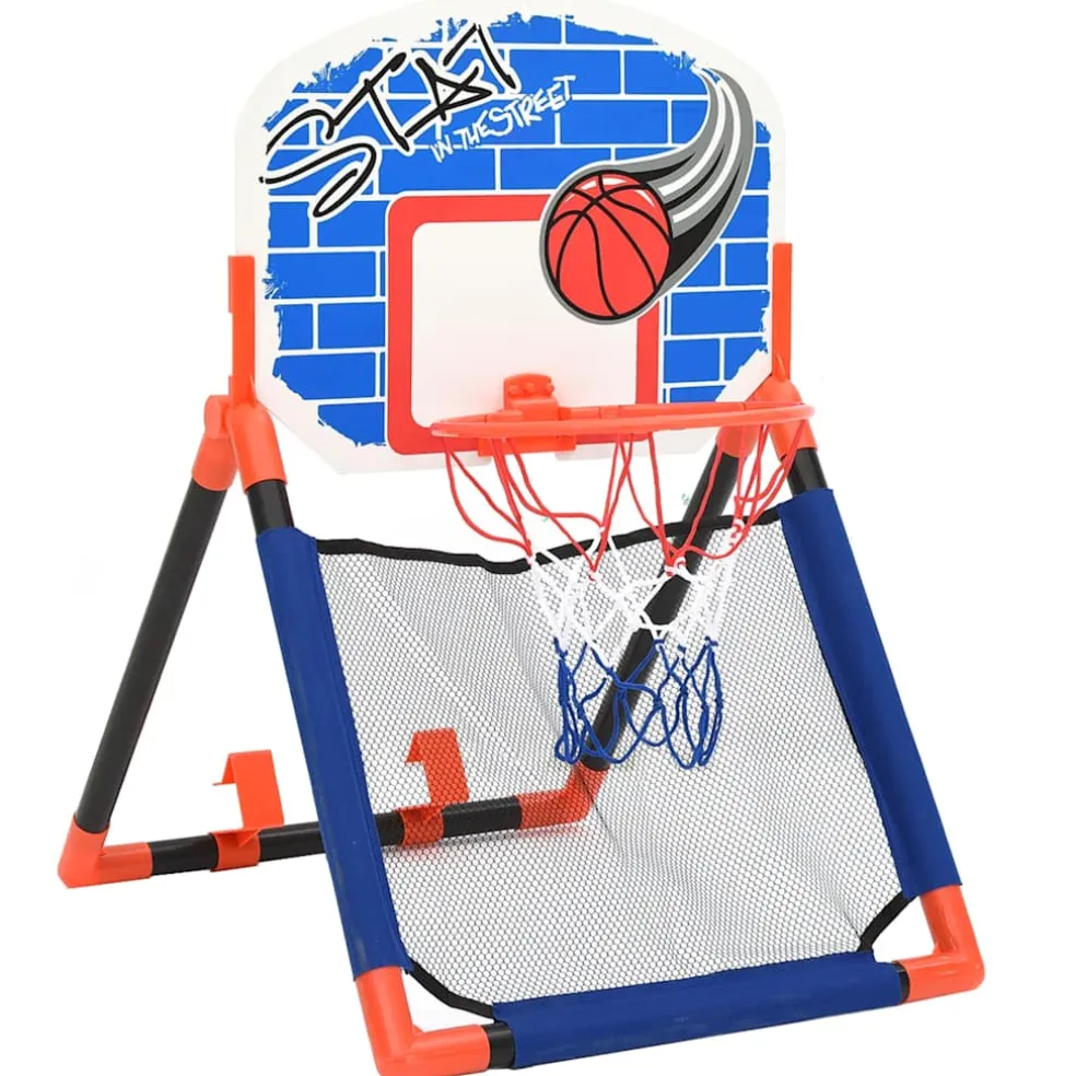 vidaXL Kinderbasketbalset multifunctioneel grond en muur