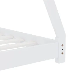 vidaXL Kinderbedframe massief grenenhout wit 70x140 cm