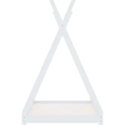 vidaXL Kinderbedframe massief grenenhout wit 70x140 cm