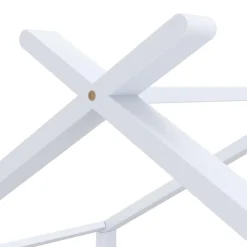 vidaXL Kinderbedframe massief grenenhout wit 70x140 cm