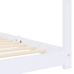 vidaXL Kinderbedframe massief grenenhout wit 70x140 cm