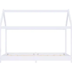 vidaXL Kinderbedframe massief grenenhout wit 70x140 cm