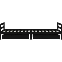 vidaXL Kinderbedframe met lades 80x200 cm massief grenenhout zwart