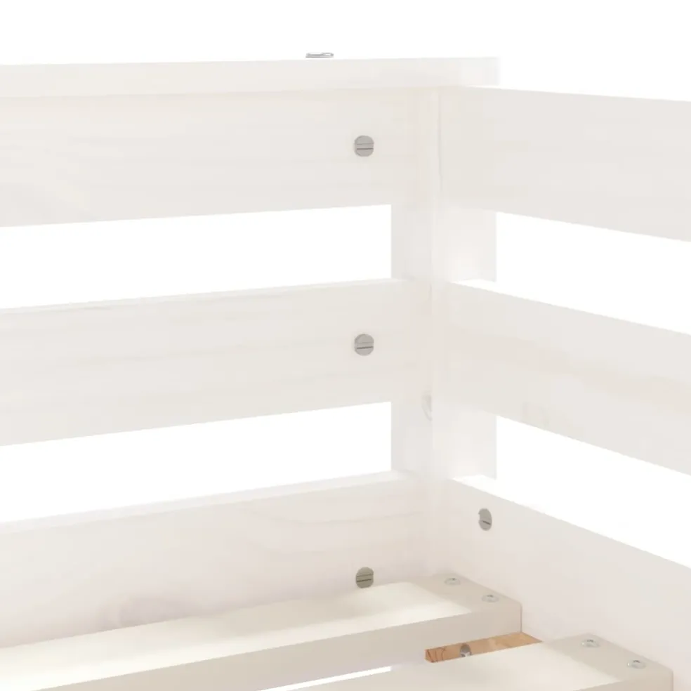 vidaXL Kinderbedframe met lades 80x200 cm massief grenenhout wit