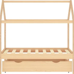 vidaXL Kinderbedframe met lade massief grenenhout 70x140 cm
