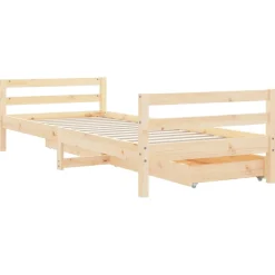 vidaXL Kinderbedframe met lades 80x200 cm massief grenenhout