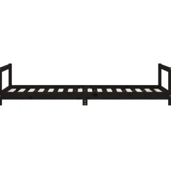 vidaXL Kinderbedframe 90x200 cm massief grenenhout zwart