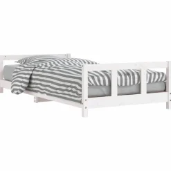 vidaXL Kinderbedframe 90x200 cm massief grenenhout wit