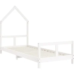 vidaXL Kinderbedframe 80x160 cm massief grenenhout zwart