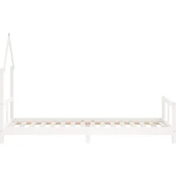 vidaXL Kinderbedframe 80x160 cm massief grenenhout zwart