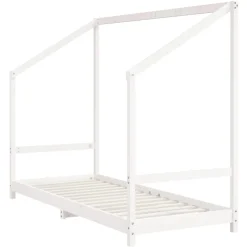 vidaXL Kinderbedframe 80x200 cm massief grenenhout wit