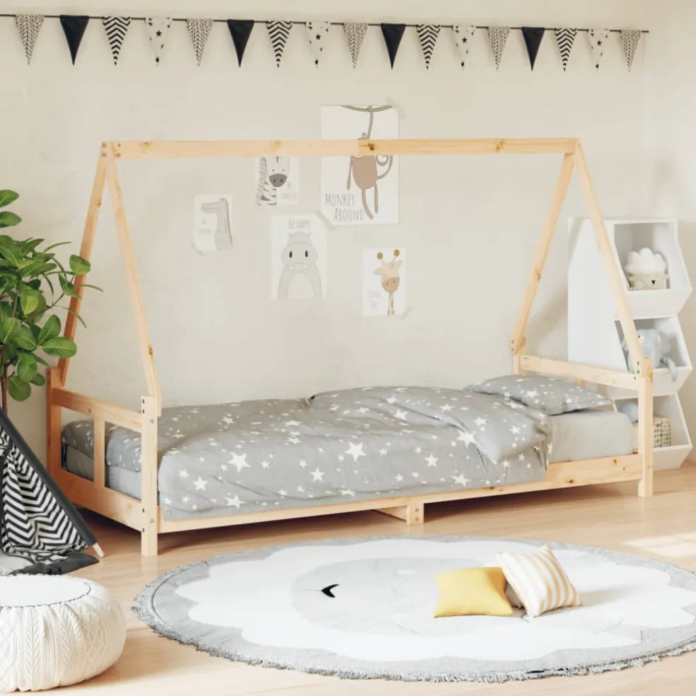 vidaXL Kinderbedframe 80x200 cm massief grenenhout
