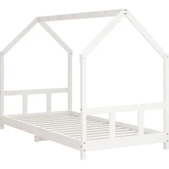 vidaXL Kinderbedframe 90x200 cm massief grenenhout wit
