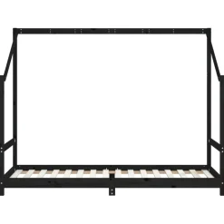 vidaXL Kinderbedframe 2x(80x200) cm massief grenenhout zwart