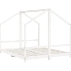 vidaXL Kinderbedframe 2x(80x200) cm massief grenenhout wit