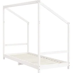 vidaXL Kinderbedframe 2x(80x200) cm massief grenenhout wit