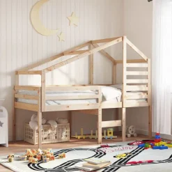 vidaXL Kinderbedhuisje 198x87x113 cm massief grenenhout
