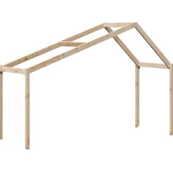 vidaXL Kinderbedhuisje 60x89x134,5 cm massief grenenhout wasbruin