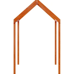 vidaXL Kinderbedhuisje 217x95,5x159 cm massief grenenhout wasbruin