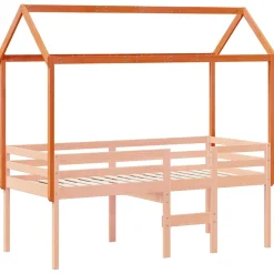 vidaXL Kinderbedhuisje 217x95,5x159 cm massief grenenhout wasbruin