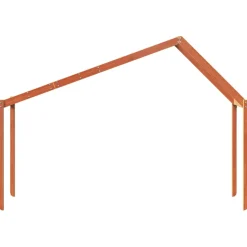 vidaXL Kinderbedhuisje 213x95,5x144,5 cm massief grenenhout wasbruin
