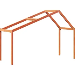 vidaXL Kinderbedhuisje 213x95,5x144,5 cm massief grenenhout wasbruin