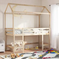 vidaXL Kinderbedhuisje 217x95,5x159 cm massief grenenhout