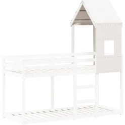 vidaXL Kinderbedhuisje 209x95,5x88 cm massief grenenhout wasbruin