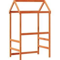 vidaXL Kinderbedhuisje 118x70x176,5 cm massief grenenhout wasbruin