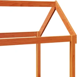 vidaXL Kinderbedhuisje 118x70x176,5 cm massief grenenhout wasbruin