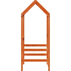 vidaXL Kinderbedhuisje 118x70x176,5 cm massief grenenhout wasbruin
