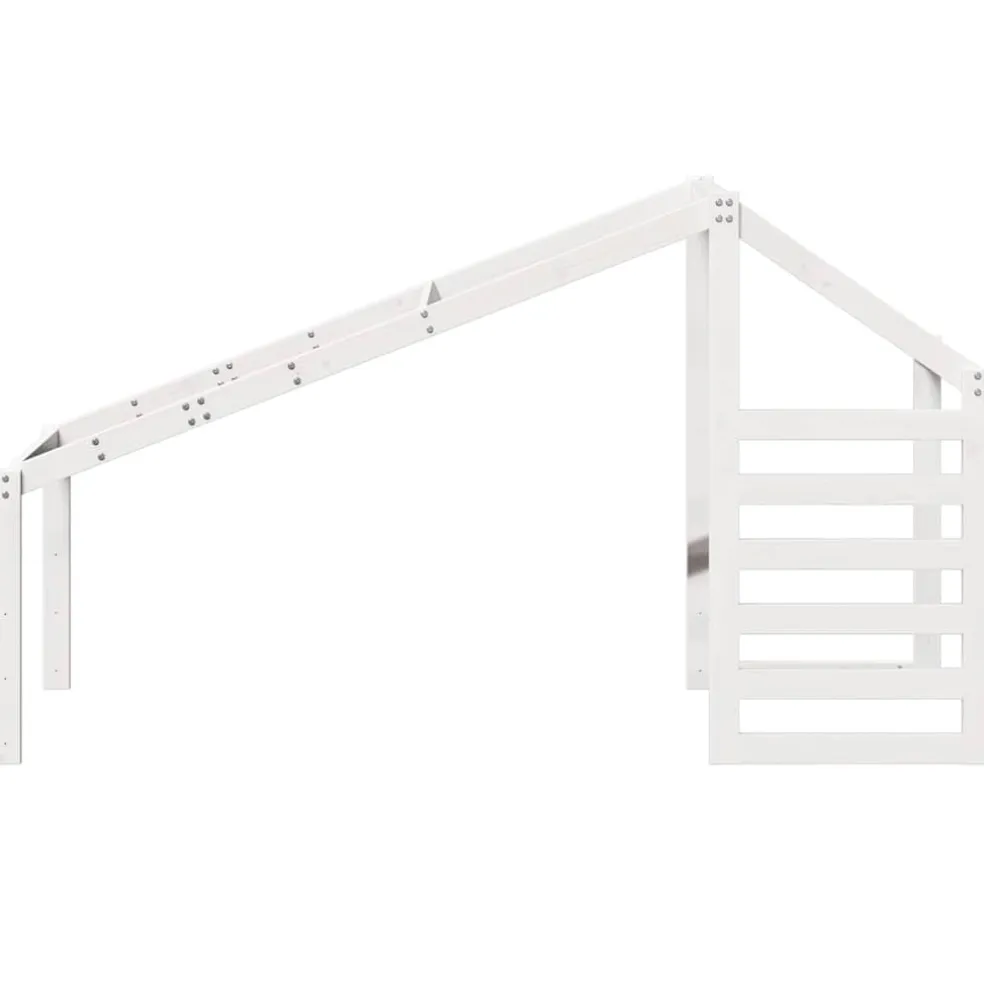 vidaXL Kinderbedhuisje 198x87x113 cm massief grenenhout wit