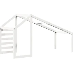 vidaXL Kinderbedhuisje 198x87x113 cm massief grenenhout wit