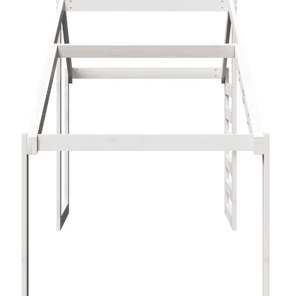vidaXL Kinderbedhuisje 198x87x113 cm massief grenenhout wit