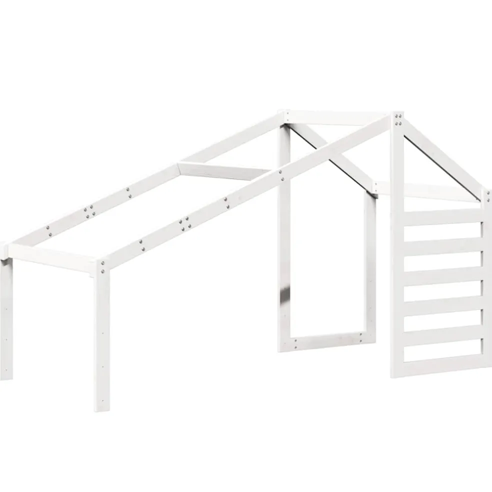 vidaXL Kinderbedhuisje 198x87x113 cm massief grenenhout wit