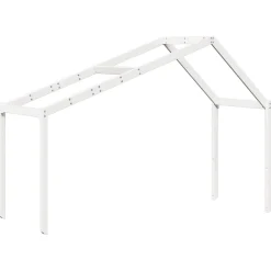 vidaXL Kinderbedhuisje 213x95,5x144,5 cm massief grenenhout wit