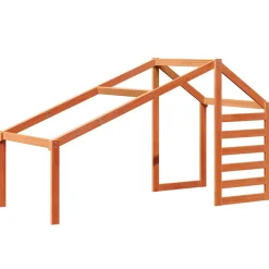 vidaXL Kinderbedhuisje 198x87x113 cm massief grenenhout wasbruin
