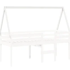 vidaXL Kinderbedhuisje 209x95,5x88 cm massief grenenhout wit