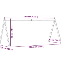 vidaXL Kinderbedhuisje 209x95,5x88 cm massief grenenhout wit