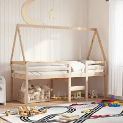 vidaXL Kinderbedhuisje 209x85,5x88 cm massief grenenhout
