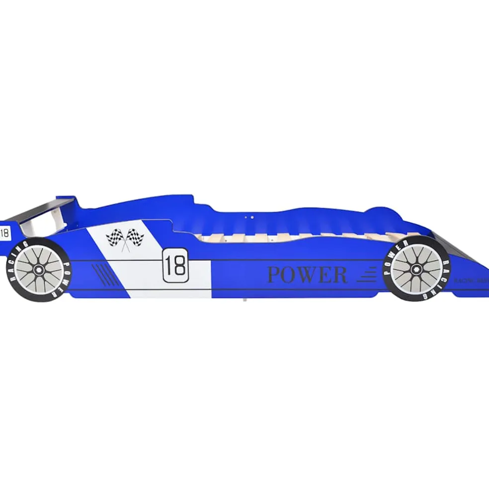 vidaXL Kinderbed raceauto blauw 90x200 cm