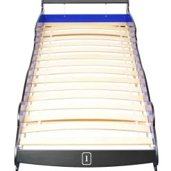 vidaXL Kinderbed raceauto blauw 90x200 cm