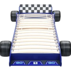 vidaXL Kinderbed raceauto blauw 90x200 cm