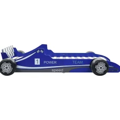 vidaXL Kinderbed raceauto blauw 90x200 cm