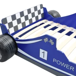 vidaXL Kinderbed raceauto blauw 90x200 cm