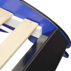 vidaXL Kinderbed raceauto met LED-verlichting blauw 90x200 cm