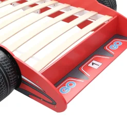 vidaXL Kinderbed raceauto rood 90x200 cm