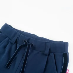 vidaXL Kinderbroek met zwarte bies 104 marineblauw